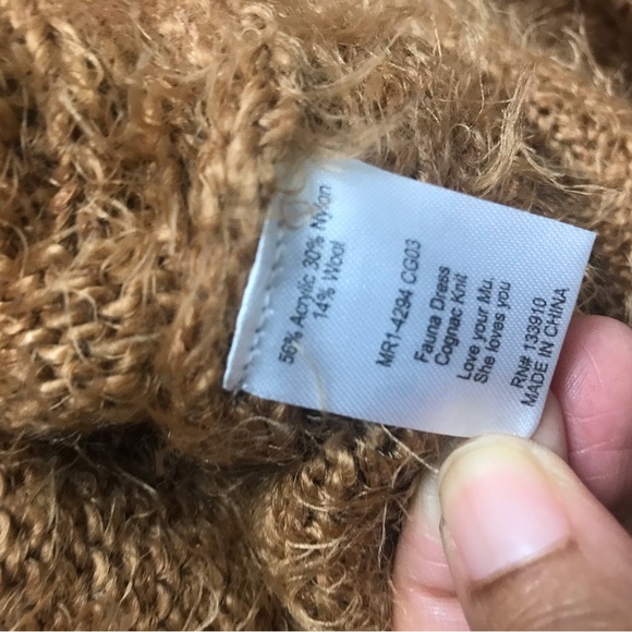 Show Me Your MUMU Fauna Cozy Tan Sleeveless Sweater Dress - Picture 8 of 9